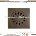 Modern simple design brass floor drain cover and shower floor grate drain with Retro Decorative pattern